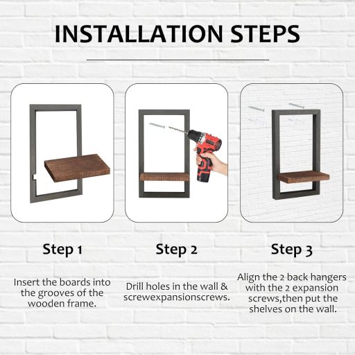 GAESHOW 2 darabos fa fali polc, lebegő polc, dekoratív polcok nappalihoz és hálóhoz