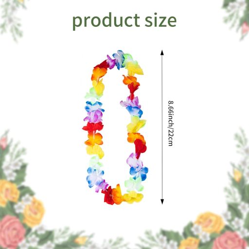 Yzpklhw 12 db Hawaii virágfüzér szett, színes lánc nyaklánc luau party dekorációhoz