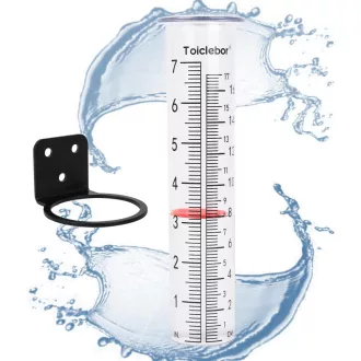   Toiclebor 17 cm-es esőmérő piros úszóval, fagyvédett cső, 20,6 cm