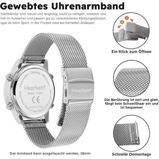 Hearkent vízálló lépésszámláló óra, fitness tracker, kalóriaszámláló sportuhr