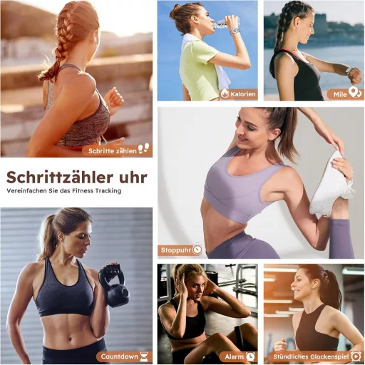 Hearkent vízálló lépésszámláló óra, fitness tracker, kalóriaszámláló sportuhr