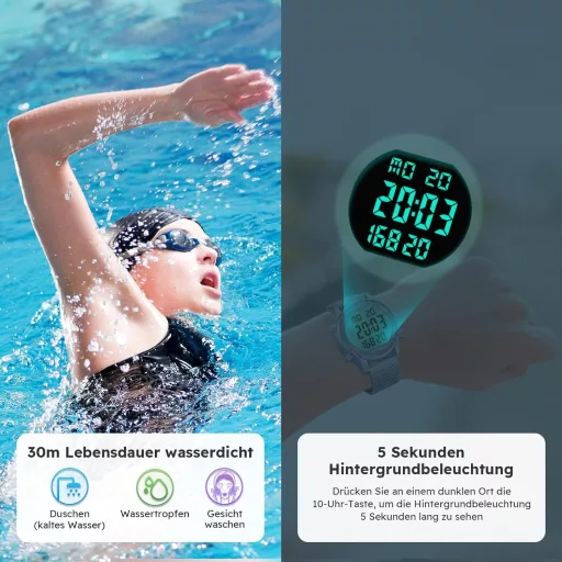 Hearkent vízálló lépésszámláló óra, fitness tracker, kalóriaszámláló sportuhr