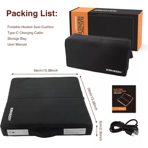 Vyhrievaný podsedák Bubbacare s ovládaním cez aplikáciu, 3 stupne teploty, kancelárska stolička/štadión/kemping/rybárčenie