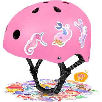   Detská a juniorská cyklistická prilba LeapBeast, veľkosť S, nastaviteľná, na MTB a kolobežku, ružová