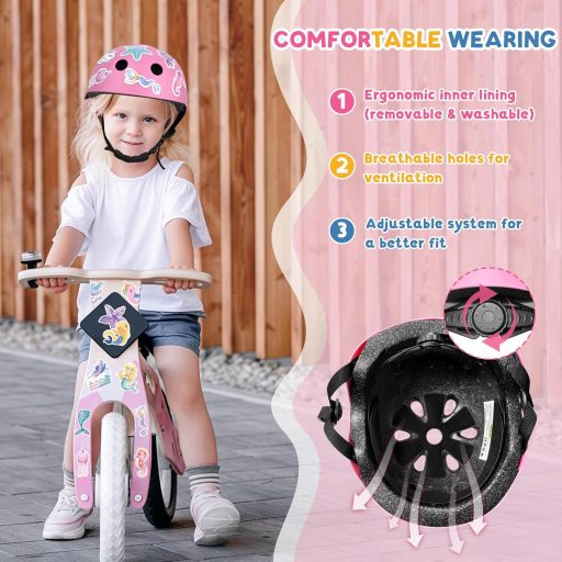 Cască de bicicletă pentru copii și tineret LeapBeast, mărimea S, mărime ajustabilă, MTB, trotinetă, roz