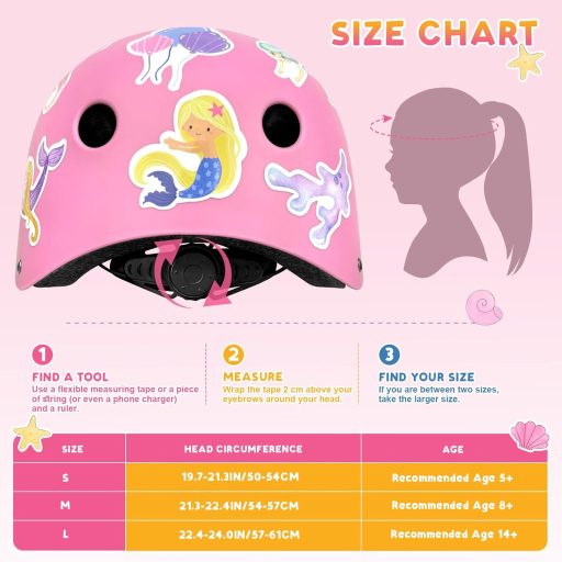 Cască de bicicletă pentru copii și tineret LeapBeast, mărimea S, mărime ajustabilă, MTB, trotinetă, roz