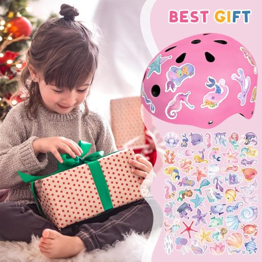 LeapBeast gyerek és ifjúsági kerékpáros sisak, S-es méret, állítható méret, MTB roller, rózsaszín