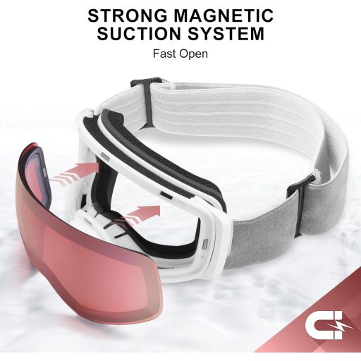 CARFIA tükrös síszemüveg női rózsaszín UV védelemmel kislányoknak