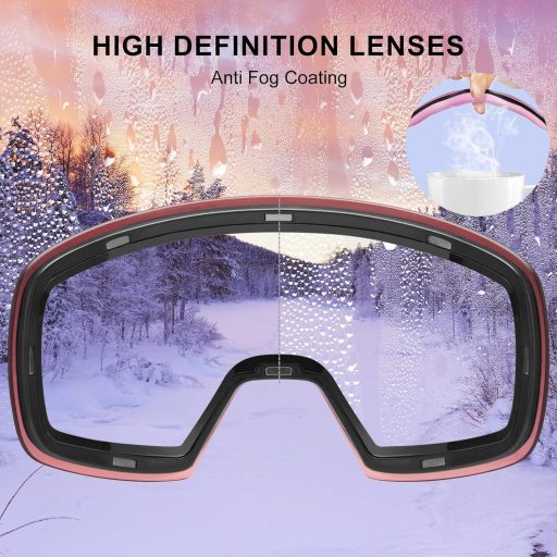 CARFIA tükrös síszemüveg női rózsaszín UV védelemmel kislányoknak