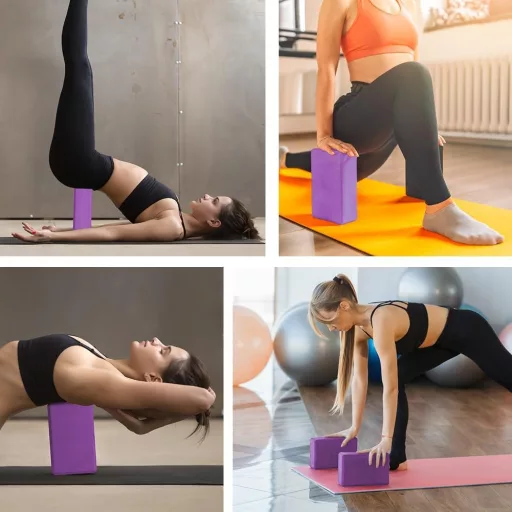 flintronic Yoga Blokk 2 db Magas Sűrűségű EVA Hab Pilates Meditáció