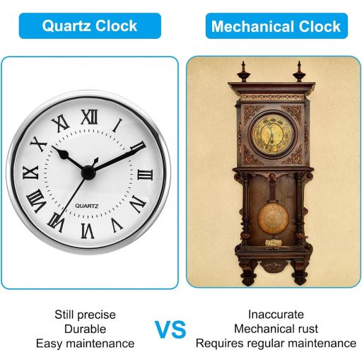 PATIKIL 90mm Csendes Kvarcóra Római Számokkal Ezüst-Fehér Asztali Óra