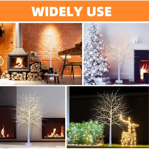 CCLIFE LED Fényfák Beltéri Kültéri Meleg Fehér 120cm 150 LED IP44