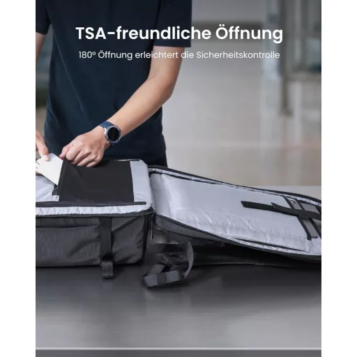 tomtoc 38L utazási hátizsák TSA zárral, 15,6-17,3" laptop, fedélzeti poggyász