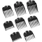 Set 8 capete de tuns NCOALE pentru mașină de tuns, set piepteni ghidători 1,5-25 mm negru