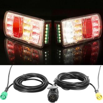   ETUKER LED Utánfutó Lámpa Szett 13 Tüskés 12V 7 Funkcióval Vízálló