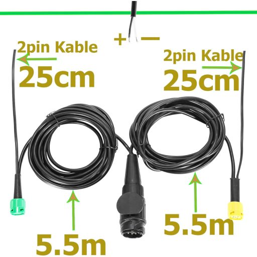 ETUKER LED Utánfutó Lámpa Szett 13 Tüskés 12V 7 Funkcióval Vízálló