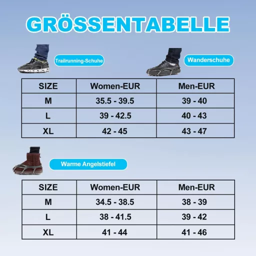 Bingyouth Jégcsipesz Hegyi Cipőhöz, Rozsdamentes Csúszásmentes Tüskés Cipőtalp Női Férfi Túrázáshoz L-es méret