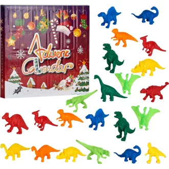   Calendar de Advent cu Dinozauri Douthfolle 2025 - Cadou de Crăciun cu 24 de Zile pentru Băieți de 3-8 Ani