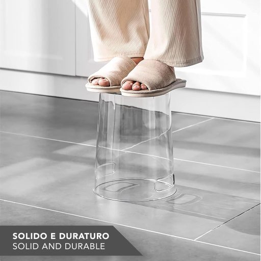 Coș de gunoi transparent IPEA 22x19 cm - Coș de hârtie pentru birou și acasă