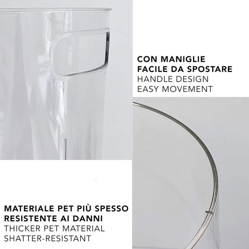 Coș de gunoi transparent IPEA 22x19 cm - Coș de hârtie pentru birou și acasă