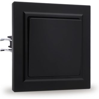   Întrerupător de perete JIMEIDA negru, 1 pol, 10A 250V, suprafață netedă