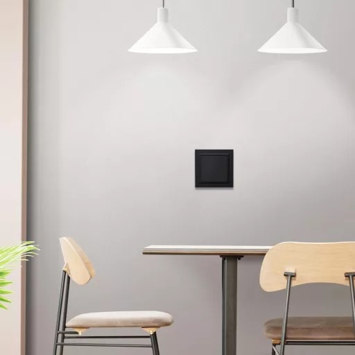 JIMEIDA fekete villanykapcsoló 1 pólusú 10A 250V sima felületű fali kapcsoló