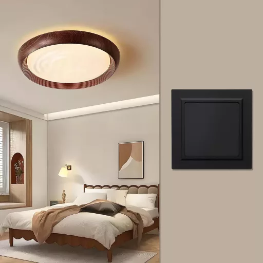 JIMEIDA fekete villanykapcsoló 1 pólusú 10A 250V sima felületű fali kapcsoló