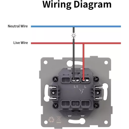 JIMEIDA fekete villanykapcsoló 1 pólusú 10A 250V sima felületű fali kapcsoló