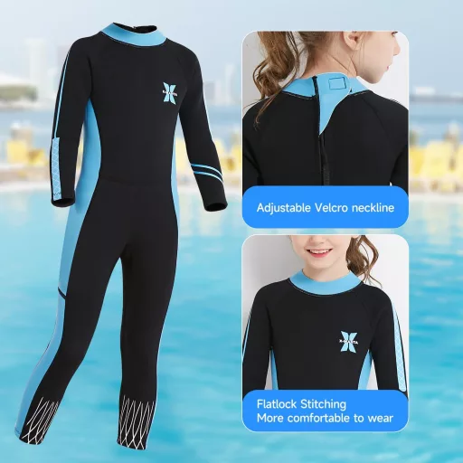 X-mAnTA Gyerek Neoprén Wetsuit 2.5mm Hosszú Ujjú Hidegvíz Úszás Szörfözés Búvárkodás