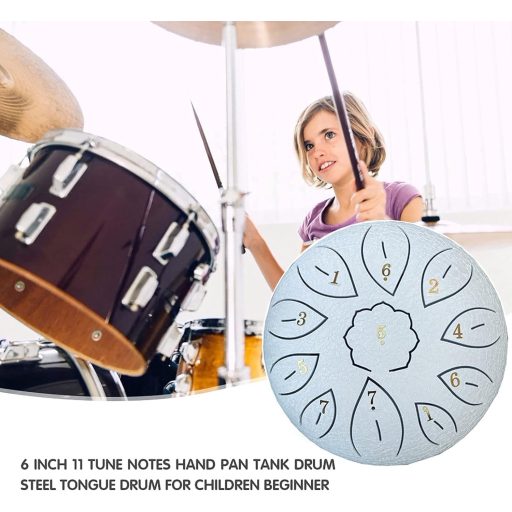 Sunshine smile 6 Inch 11 Tónusos Acél Nyelvdob Handpan Ütőhangszer Kalapáccsal