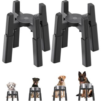   JUNSPOW Dvostruki stalak za pseće zdjelice podesive visine za velike pse