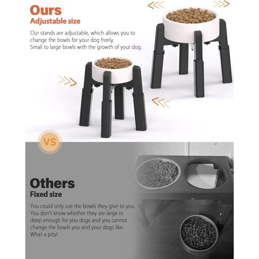 JUNSPOW Dvostruki stalak za pseće zdjelice podesive visine za velike pse