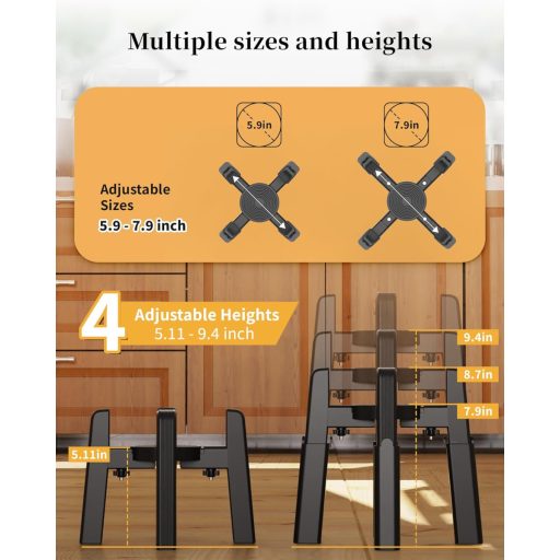 JUNSPOW Dupla Kutyatál Állvány Állítható Magassággal Nagy Kutyáknak