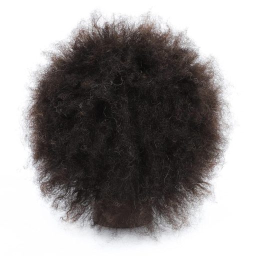 RUISIMEI Afro Cvičná hlava s 100% pravými vlasmi – Kadernícka cvičná hlava pre afroamerické účesy, zapletanie, so stolným upevnením