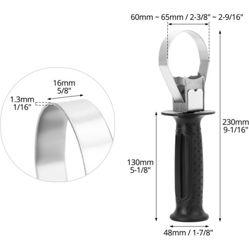 QWORK Elektromos Kalapács Elülső Fogantyú 60-65mm Fúrókalapácshoz