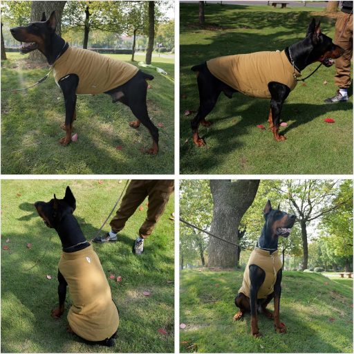 Lovelonglong Vízálló Téli Kutyamellény Fleece Béléssel Gombos Kávé 2XL