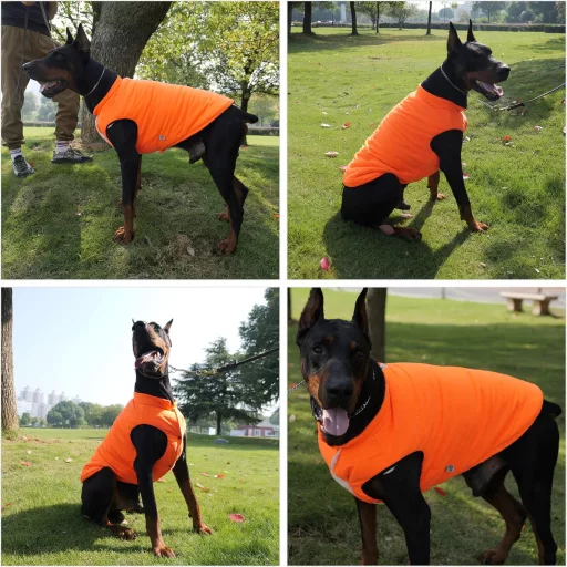 Lovelonglong Vízálló Téli Kutyamellény Fleece Béléssel Narancssárga 2XL