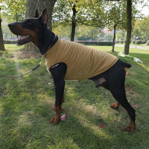 Lovelonglong Vízálló Téli Kutyamellény Gombos Fleece Béléssel Kávé XL