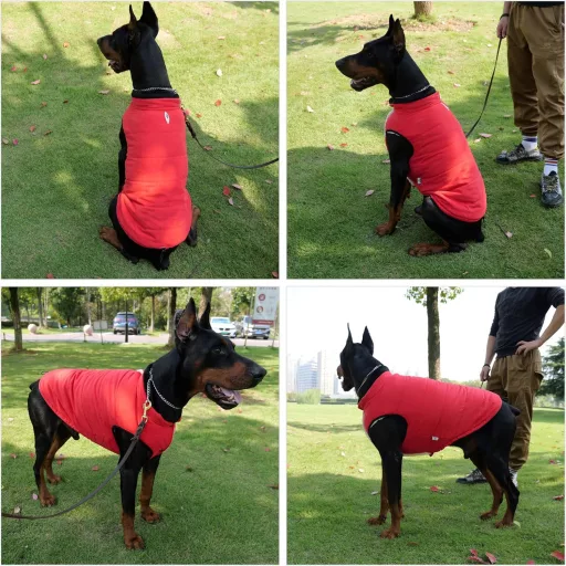 Lovelonglong Vízálló Téli Kutyamellény Fleece Béléssel Piros 3XL