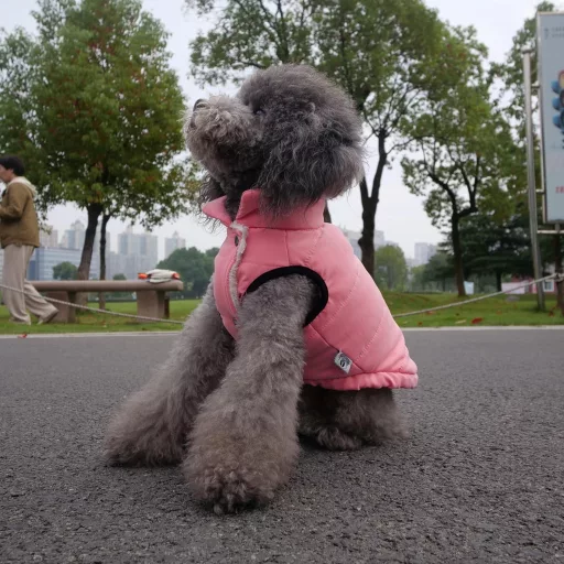 Lovelonglong Vízálló Téli Kutyamellény Fleece Béléssel Gomb Nélkül Pink XL
