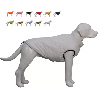   Lovelonglong Vízálló Téli Kutyamellény Fleece Béléssel - Gombos Kutyakabát Krémszín XL