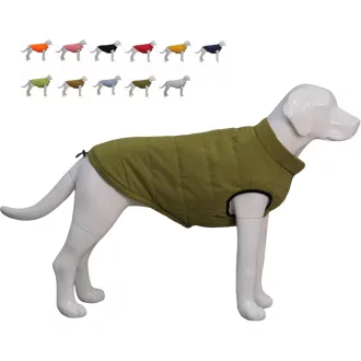   Lovelonglong Vízálló Téli Kutyamellény Fleece Béléssel - Gombos Kutyakabát Katonazöld 2XL