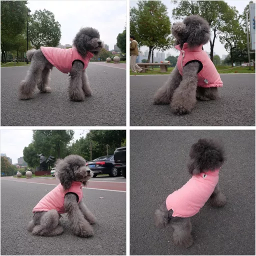 Lovelonglong Vízálló Téli Kutyamellény Fleece Béléssel Gomb Nélküli Pink 3XL