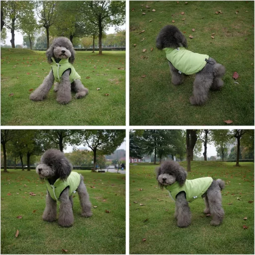 Lovelonglong Vízálló Téli Kutyamellény Fleece Béléssel Zöld 2XL