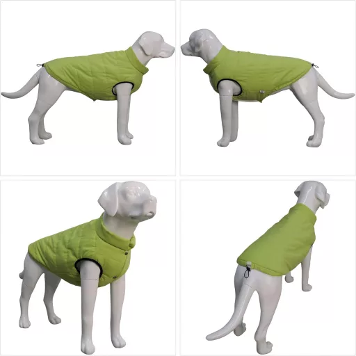 Lovelonglong Vízálló Téli Kutyamellény Fleece Béléssel Zöld 2XL