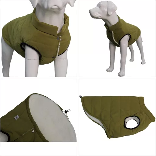 Lovelonglong Vízálló Téli Kutyamellény Fleece Béléssel ArmyGreen XL