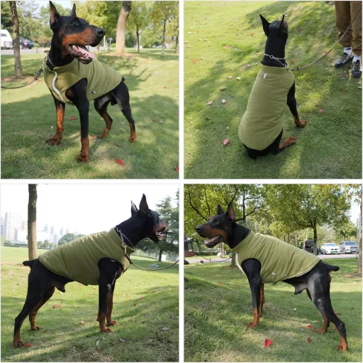 Lovelonglong Vízálló Téli Kutyamellény Fleece Béléssel ArmyGreen XL