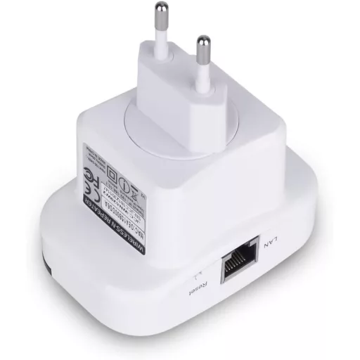 aigolink WiFi pojačivač signala 300 Mbps - Bijeli bežični repetitor s Ethernet priključkom, WPS gumbom, AP načinom rada, kompaktnim dizajnom i funkcijom gašenja