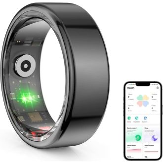   OBEST Inel inteligent Fitness Tracker Puls, Oxigen Sanguin, Monitorizare Somn, IP68 Rezistent la apă