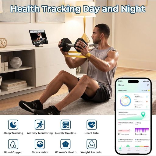 OBEST Inel inteligent Fitness Tracker Puls, Oxigen Sanguin, Monitorizare Somn, IP68 Rezistent la apă